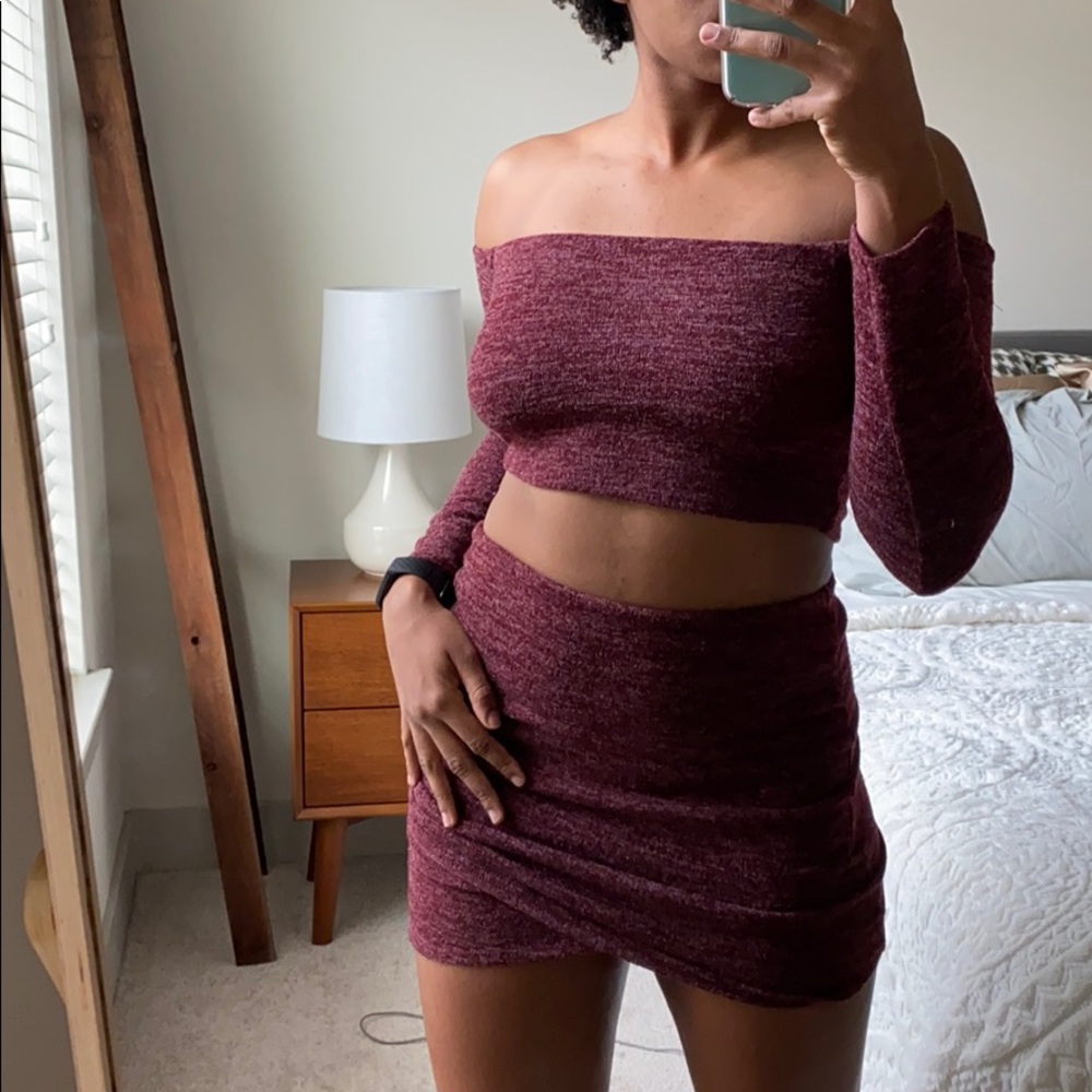 Maroon FashionNova Set